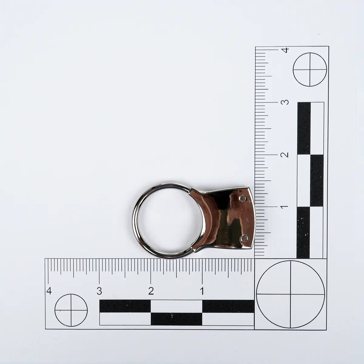 Nickel Keyring Strap FOB 1 1/4 Inch