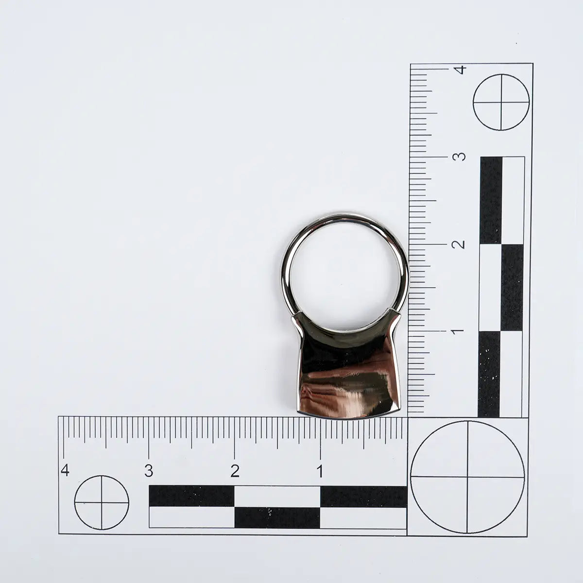 Nickel Keyring Strap FOB 1 1/4 Inch
