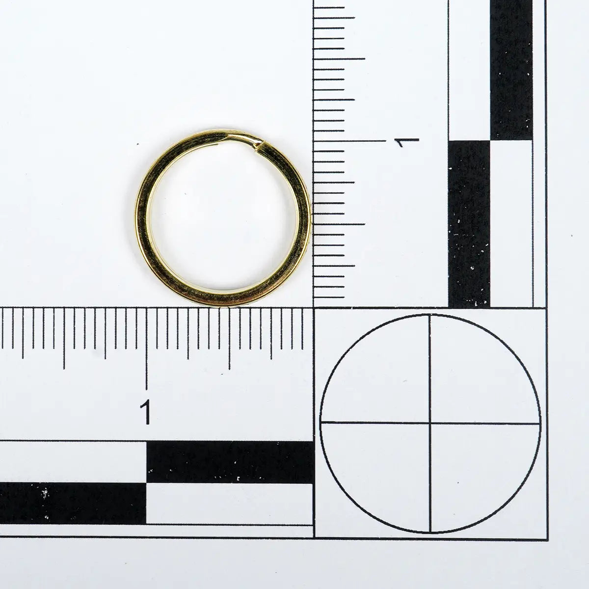 7-8 Inch Gold Flat Split Keyring