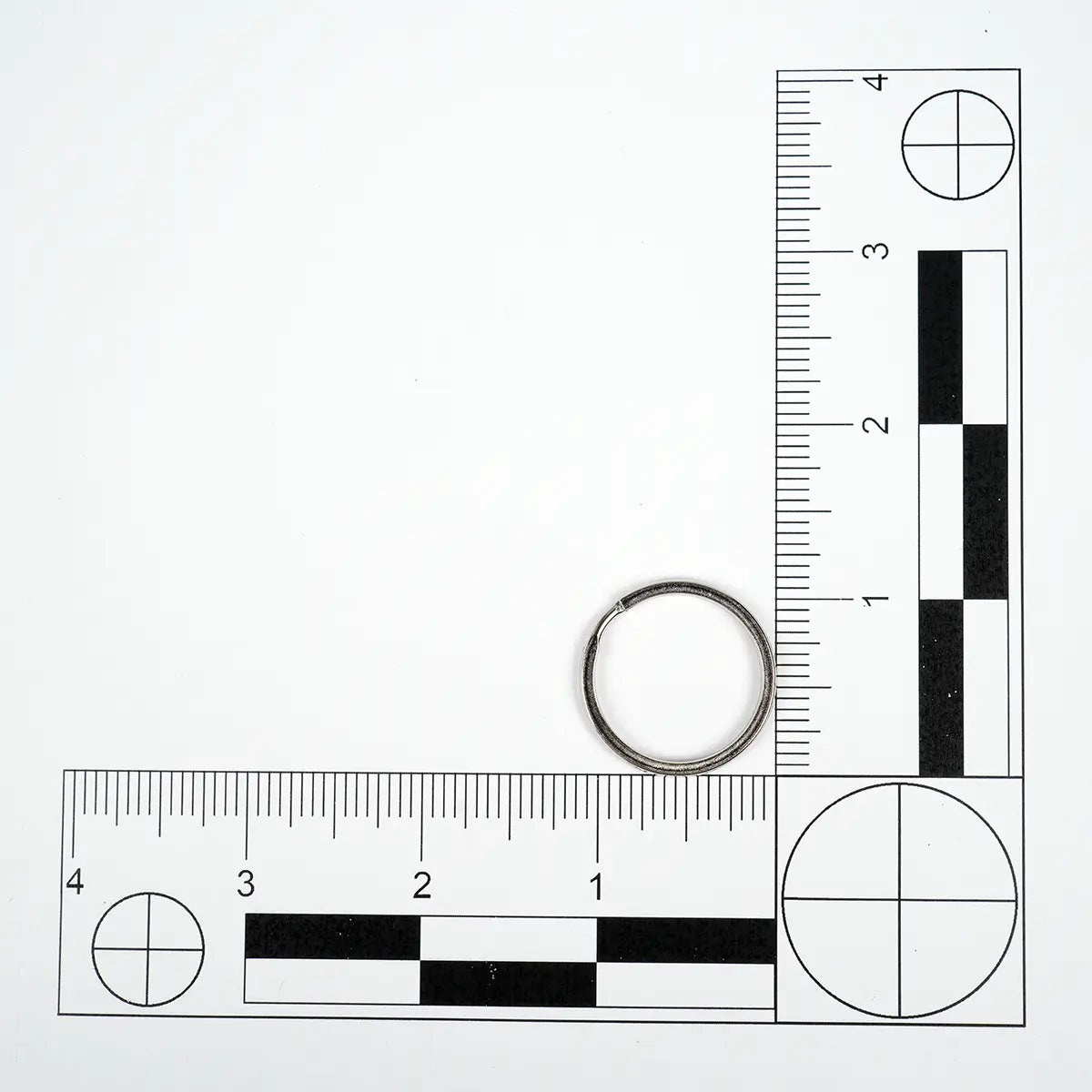 Nickel Flat Key Ring 7-8 Inch