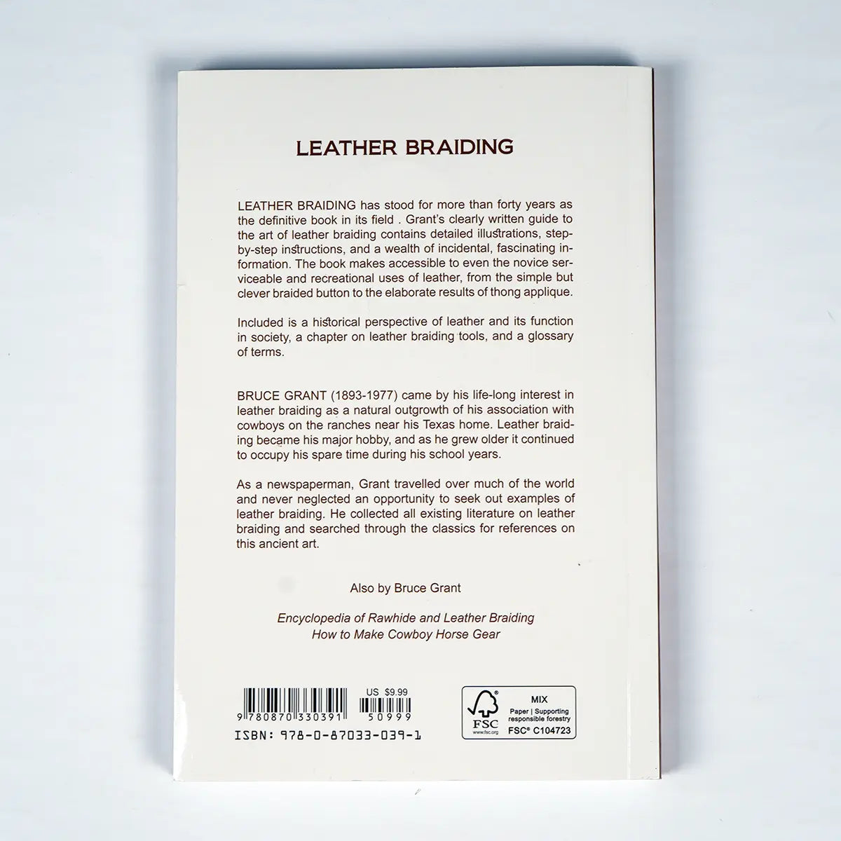 Bruce Grant, Leather Braiding.