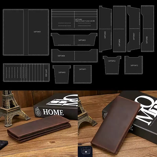 Long Wallet 13 Piece Acrylic Template Set.