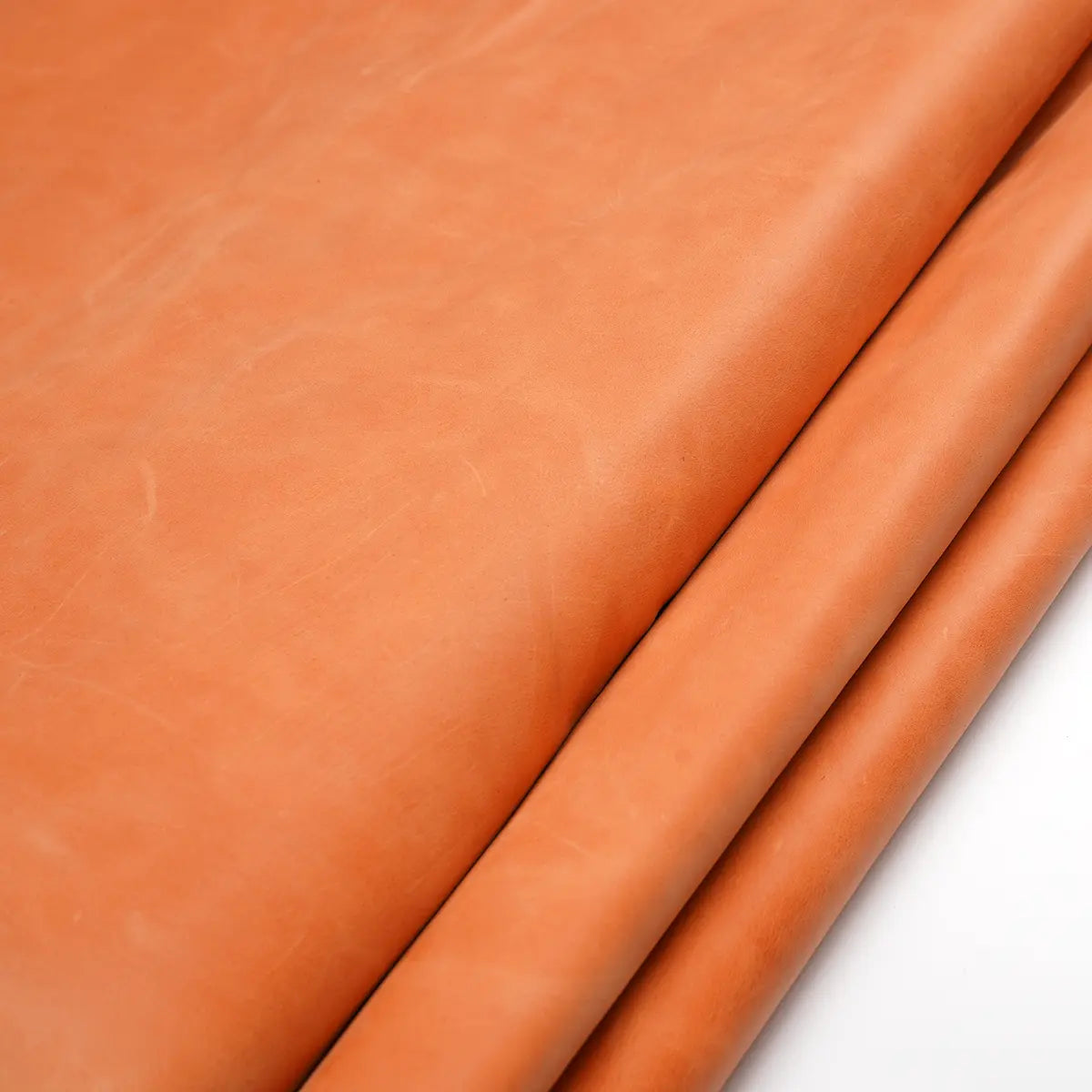 Tangerine Italian Leather 3-4oz. Made in Italy by Conceria Mastrotto.