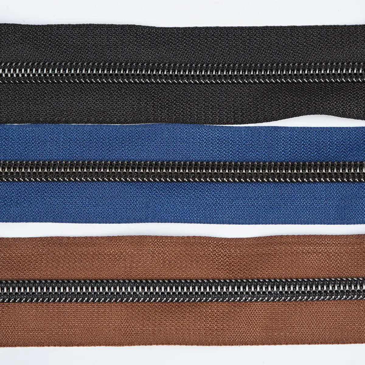 Gunmetal Metallic Nylon No 5 Zipper 3 Yards Roll