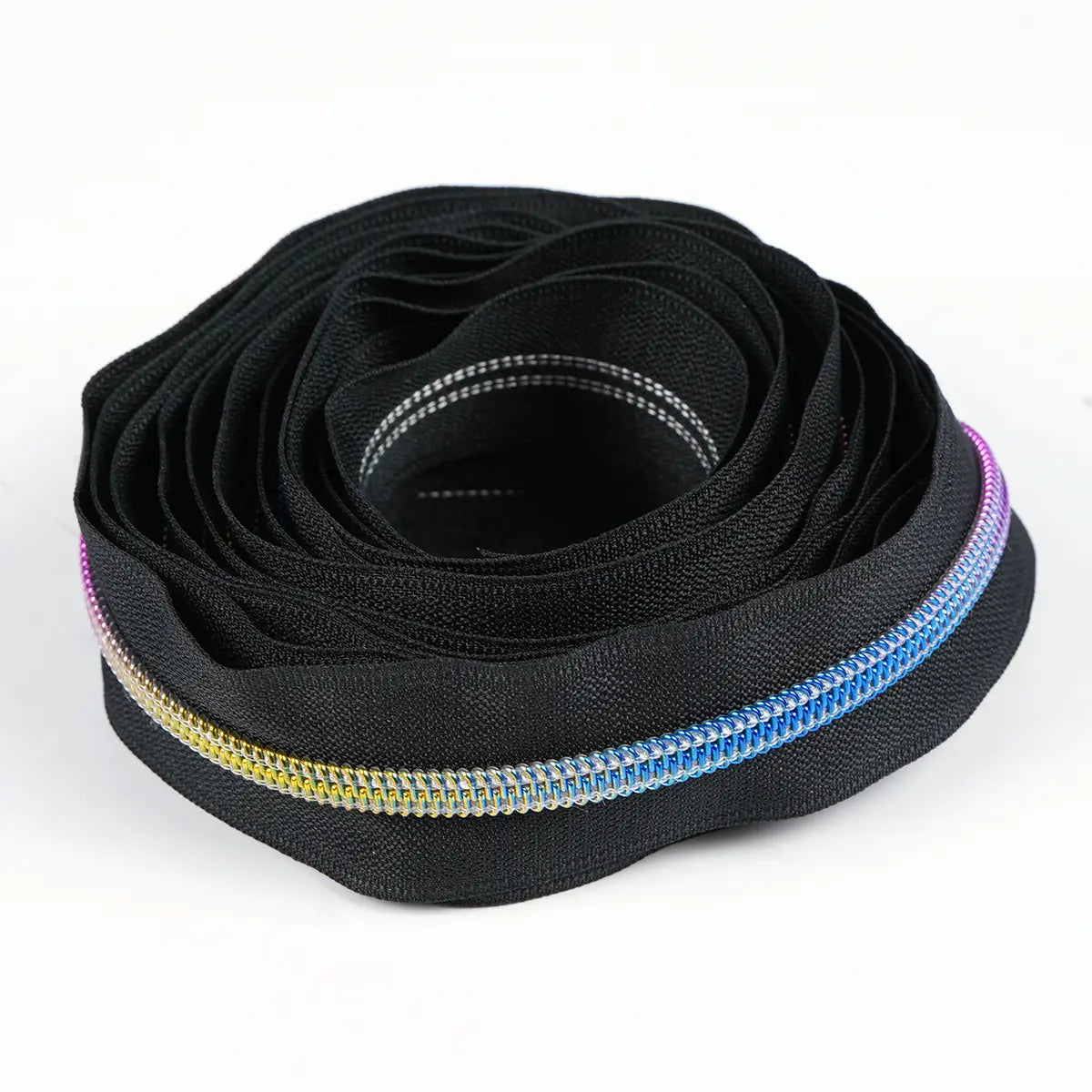 Rainbow Metallic Nylon No 5 Zipper 3 Yards Roll