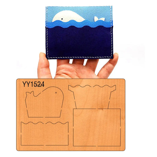 Whale Card Wallet Cutting Dies.
