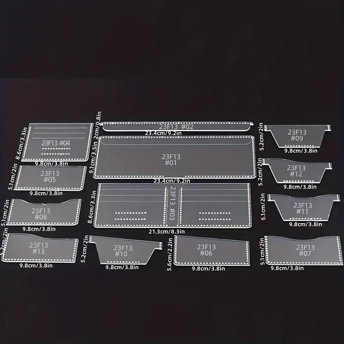 Multi Bifold Wallet Acrylic Template