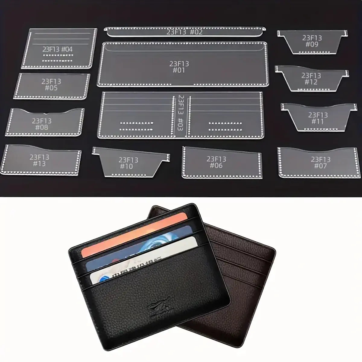 Multi Bifold Wallet Acrylic Template Leatherado Leather Supply
