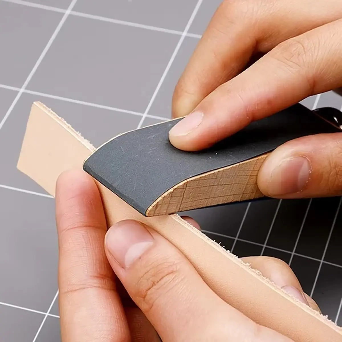 Beechwood Wedge Narrow Sanding Block for Leathercrafting.