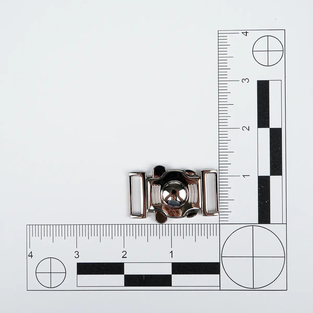 Side Push Clasp Buckle, 3-4 Inch with Plated Nickel.