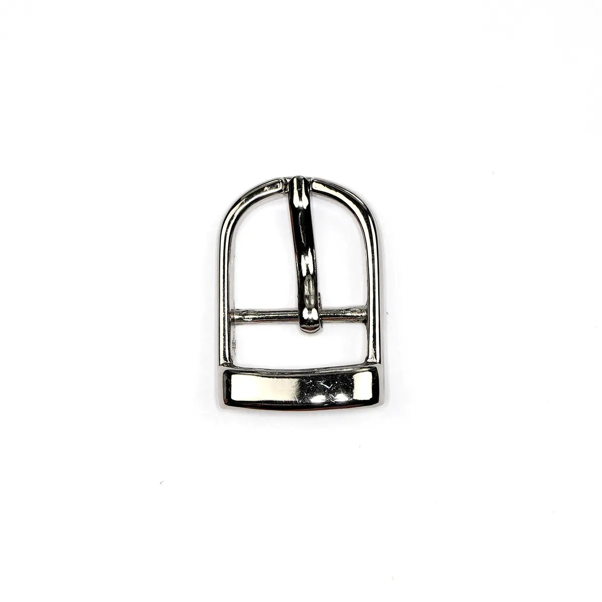 Nickel Center Bar D Buckle, 3/4 Inch.