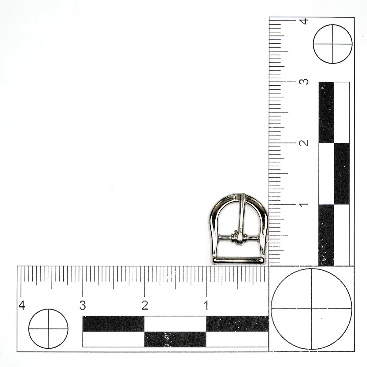 Nickel D Shaped Center Bar Buckle, 5/8 Inch.