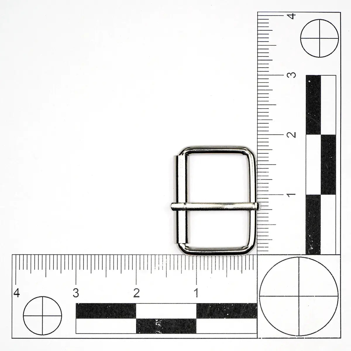 Economy Nickel Roller Buckle, 1 1/2 Inch.