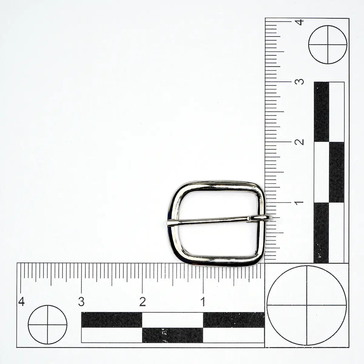 Nickel Steel Heel Bar Buckle, 1 Inch.
