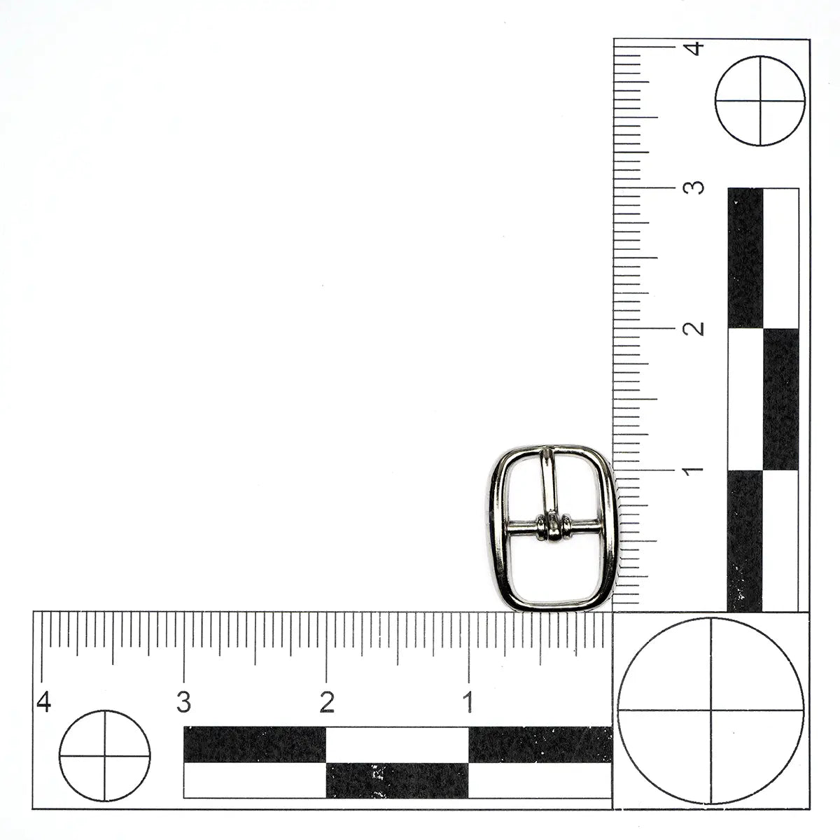 Nickel Center Bar Buckle, 5/8 Inch.