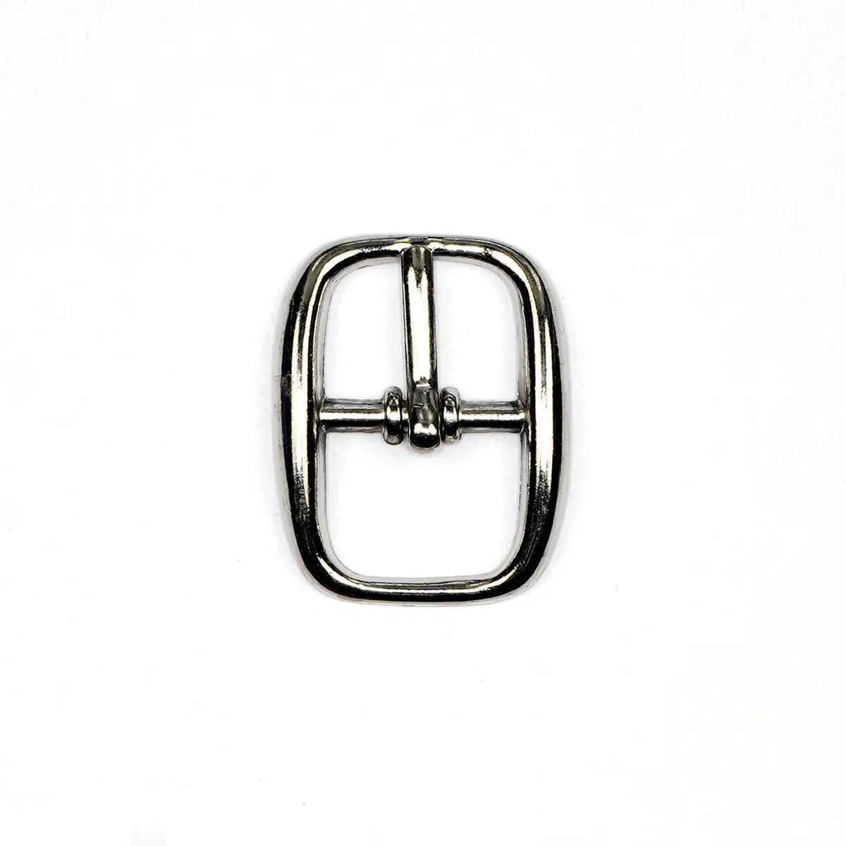 Nickel Center Bar Buckle, 5/8 Inch.
