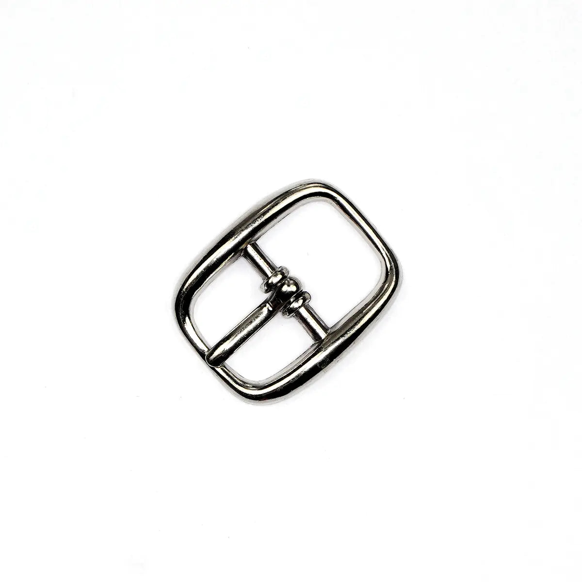 Nickel Center Bar Buckle, 5/8 Inch.