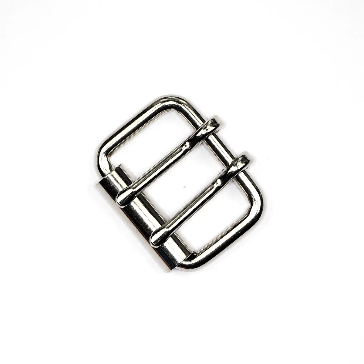 Nickel Steel Roller Buckle, 2 Prong, 1 1/2 Inch.