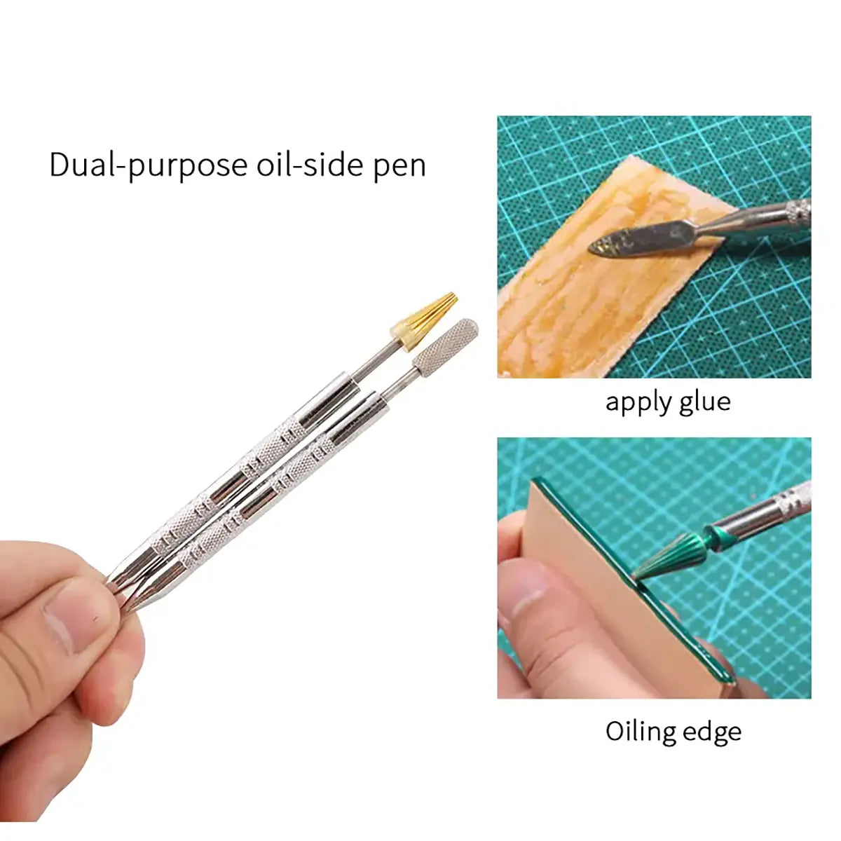 Oil or Dye Applicator Pen for Leather Edge Finishing.