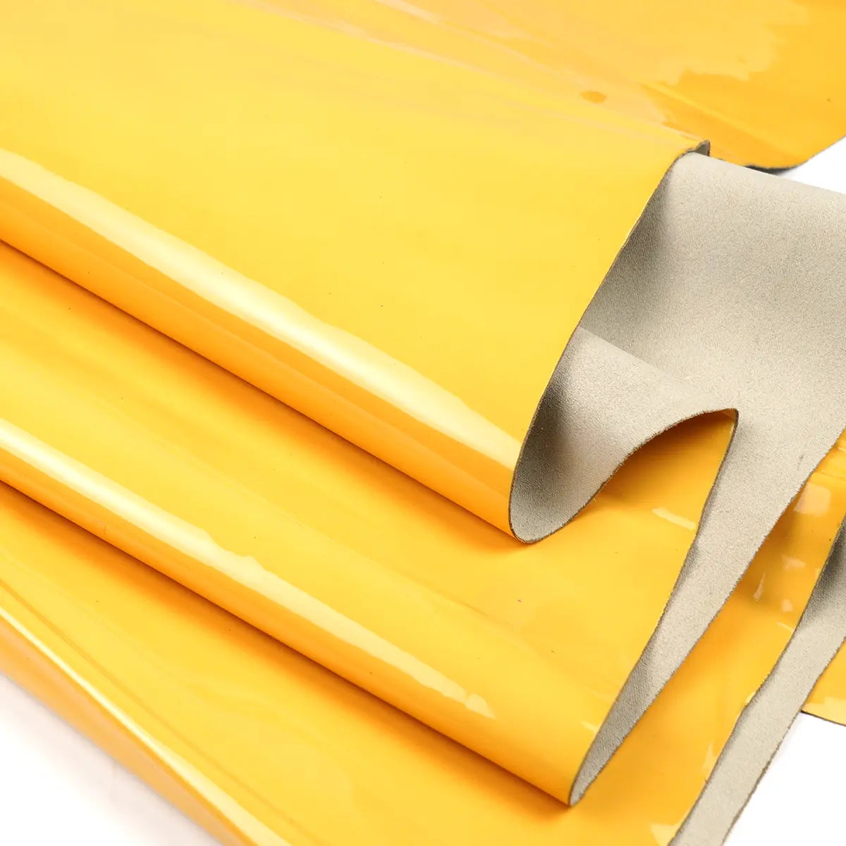 Yellow  Patent Goatskin Hides 2-3oz.