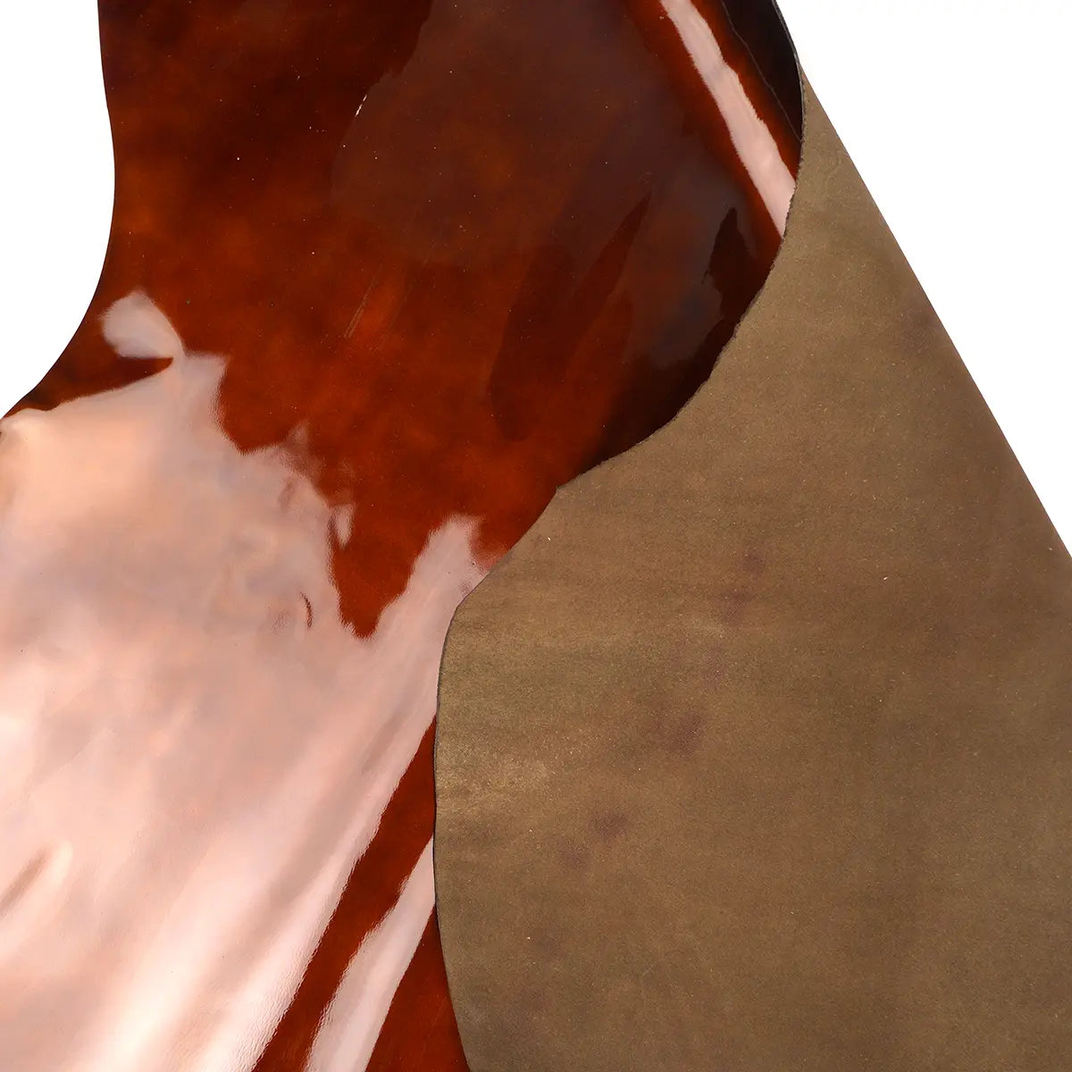 Light Tortoise Metallic Patent Goatskin Hides 2-3oz.