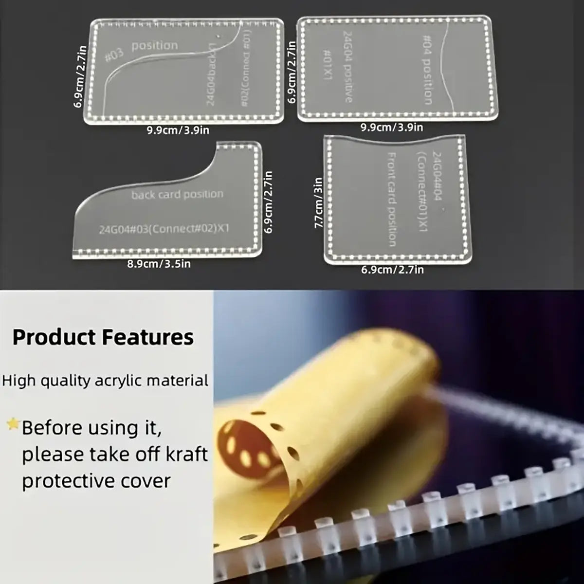 Practical Card Wallet Acrylic Template