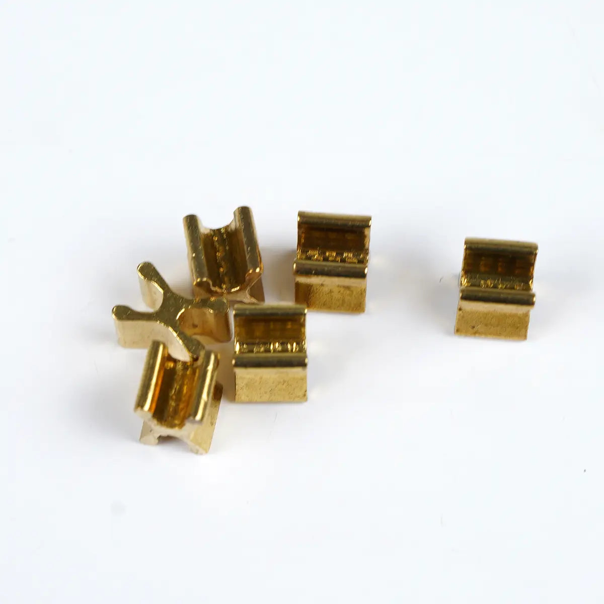 Premium No 5 Zipper Stops Bottoms 6 Pack Brass