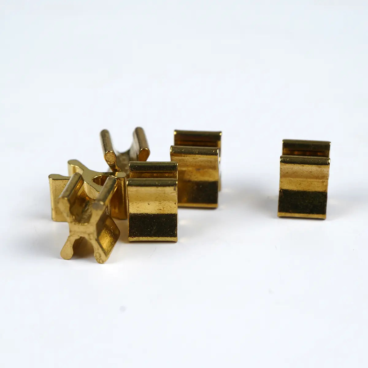 Premium No 5 Zipper Stops Bottoms 6 Pack Brass