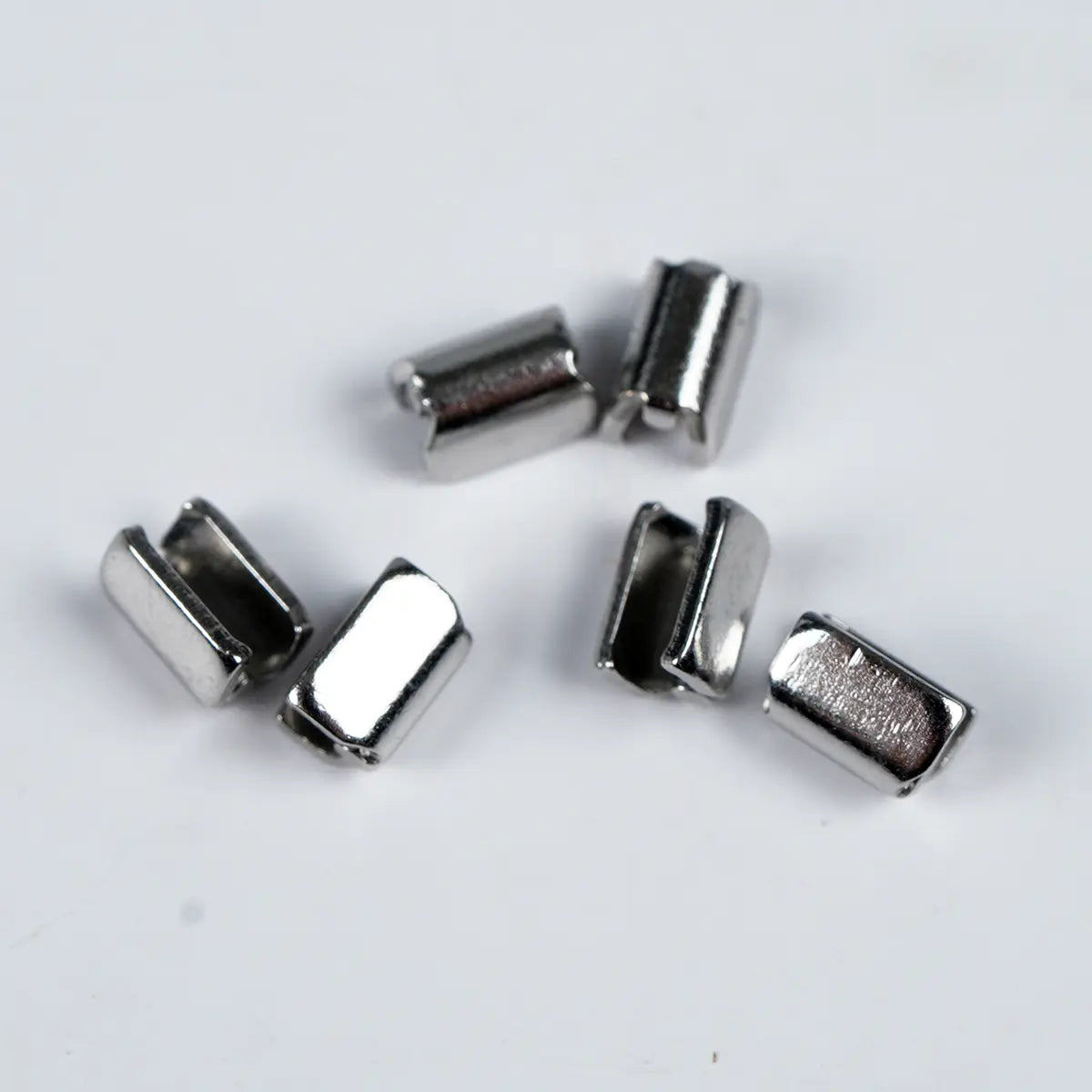 No 5 Zipper Stops Tops, 6 Pack, Nickel, Premium.