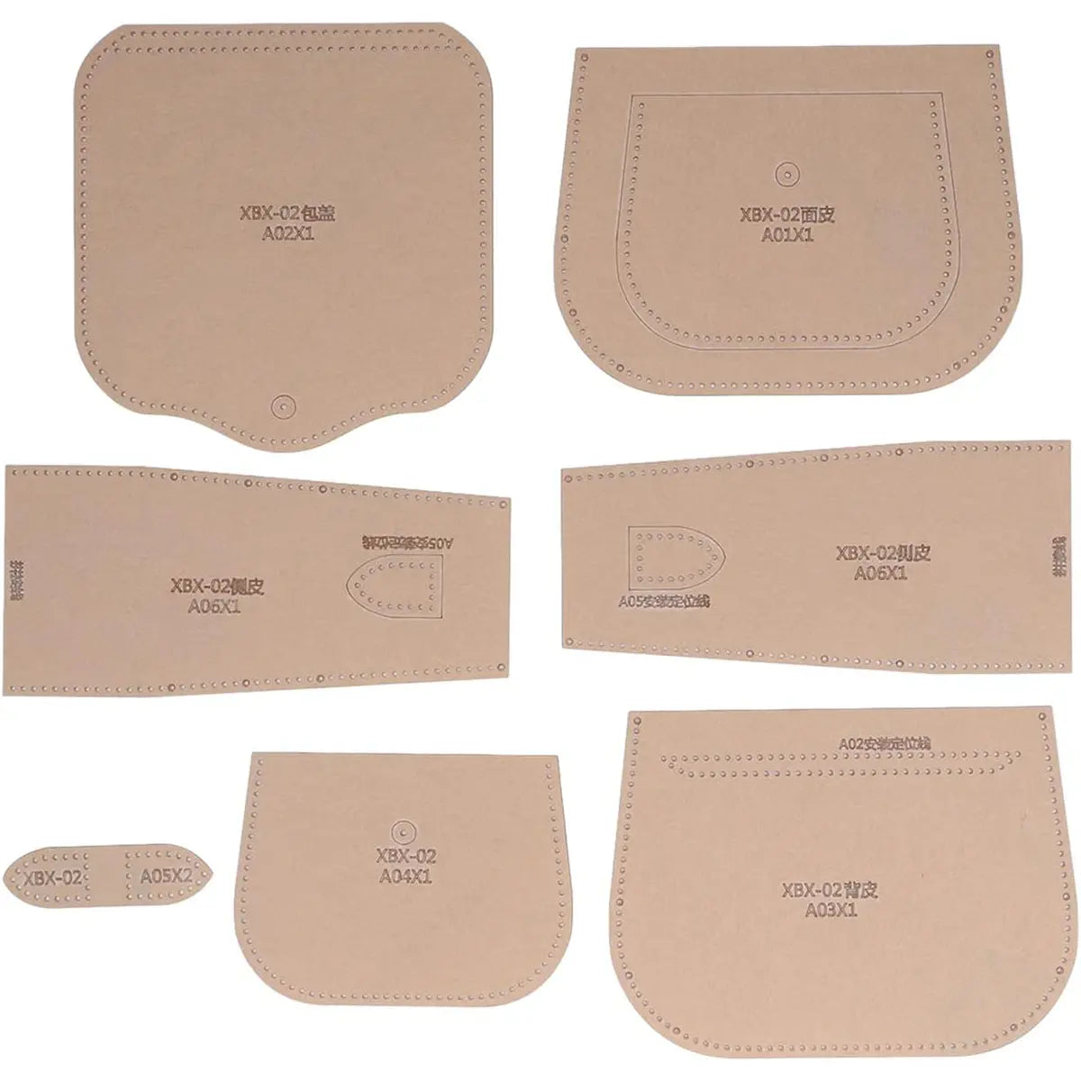 Leather Shoulder Bag Acrylic Template.