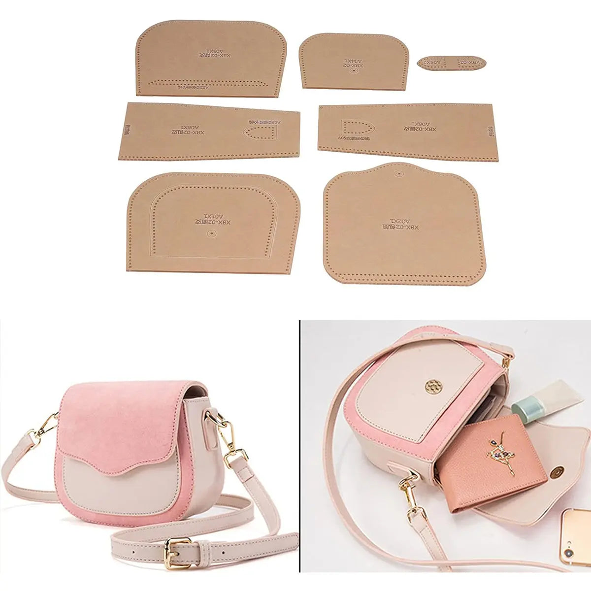 Leather Shoulder Bag Acrylic Template.