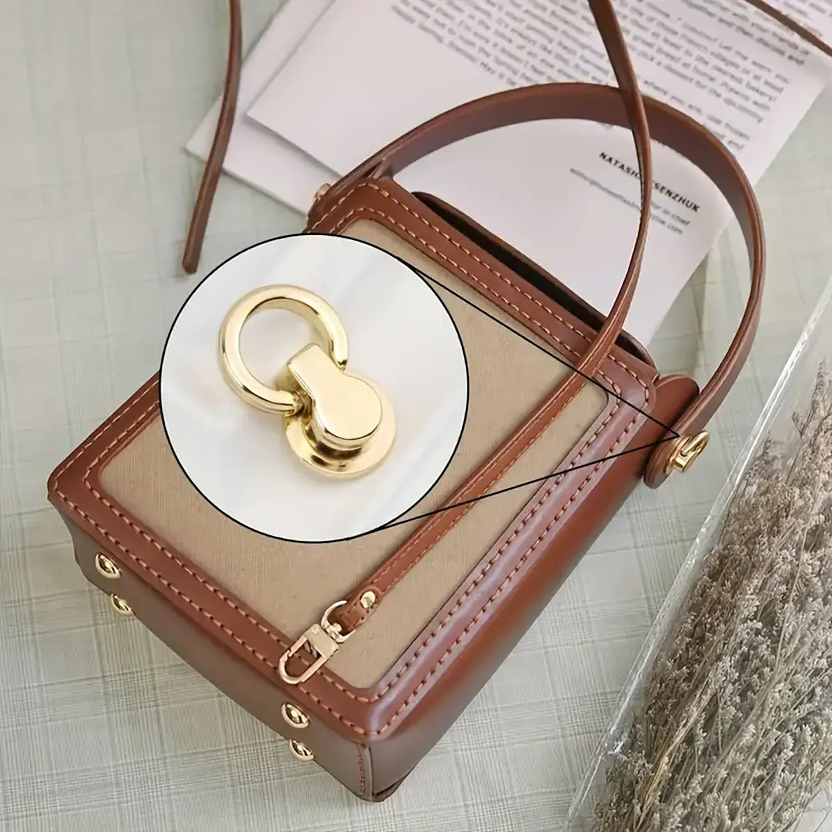 Purse Swivel Ball D-Ring Stud 2 Pack
