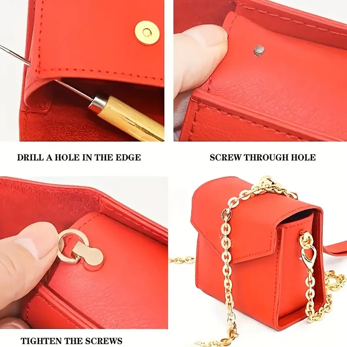 Purse Swivel Ball D-Ring Stud 2 Pack