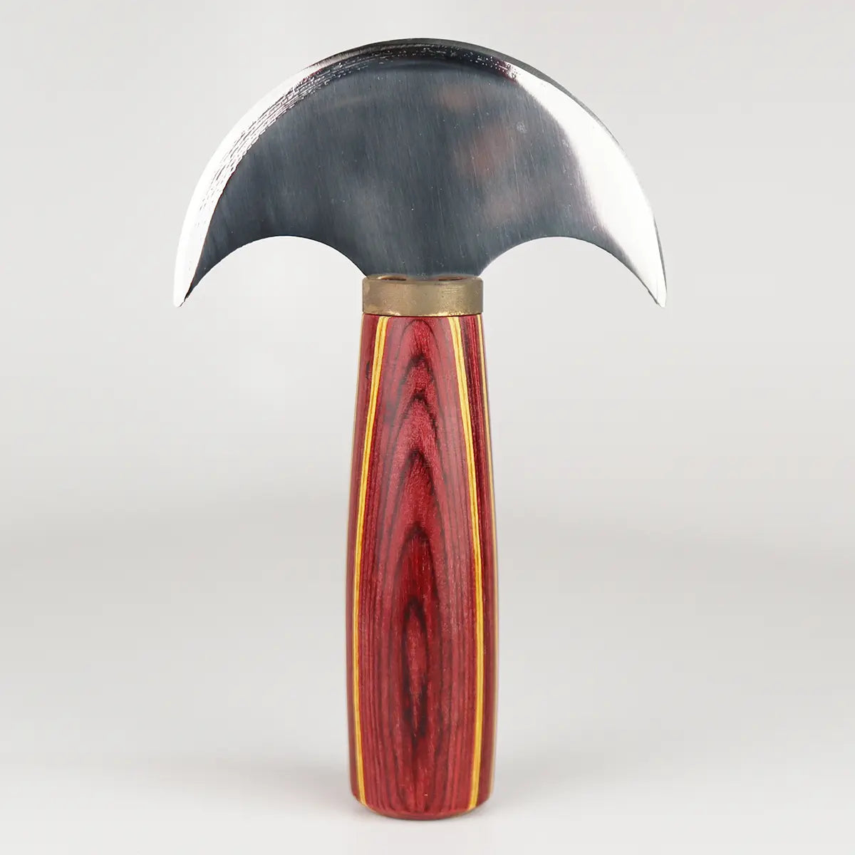 Red Handled Round Head Knife for Skiving Leather.