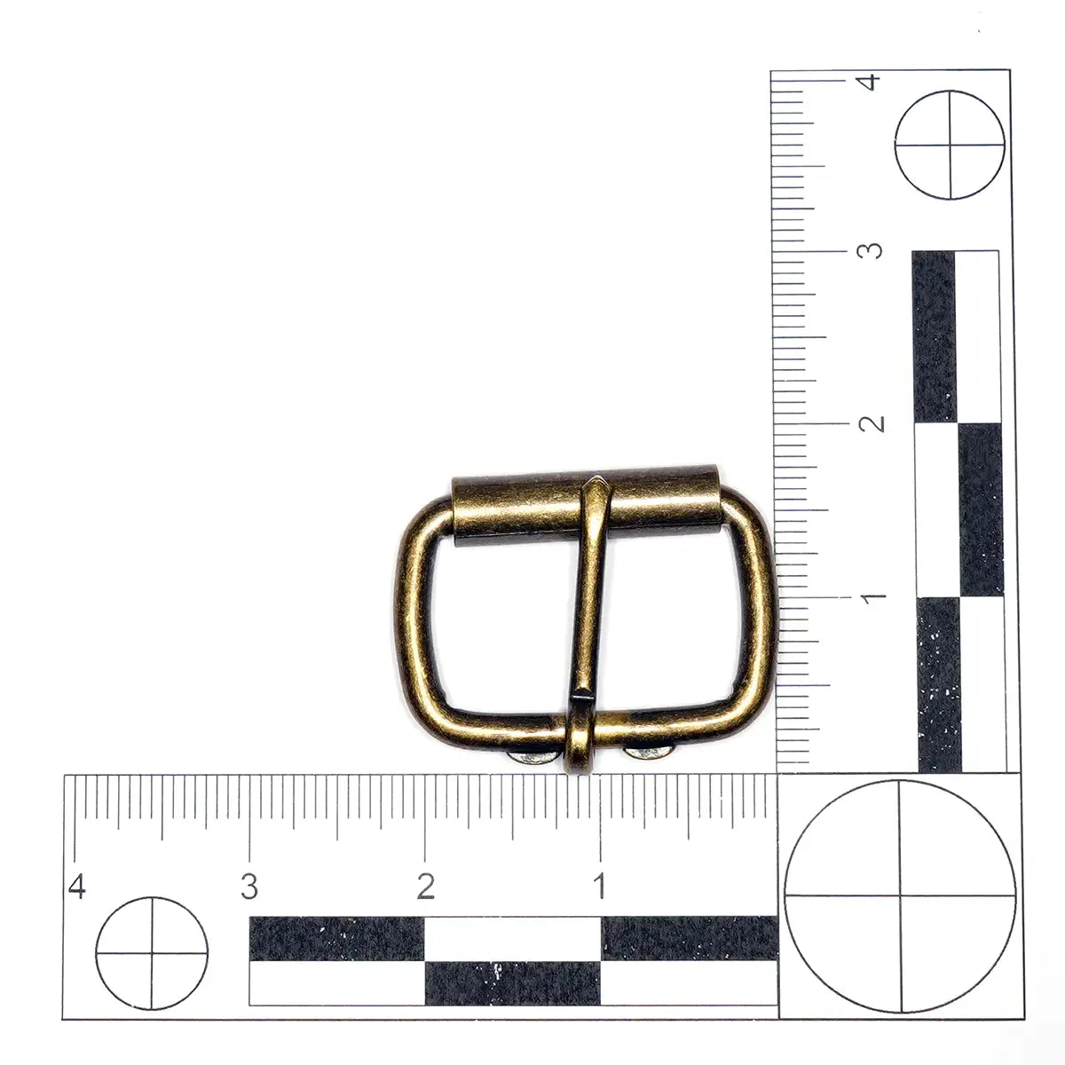 Antique Brass HB Roller Buckle 1.5 Inch – Solid brass heel bar buckle for leather belts and straps.