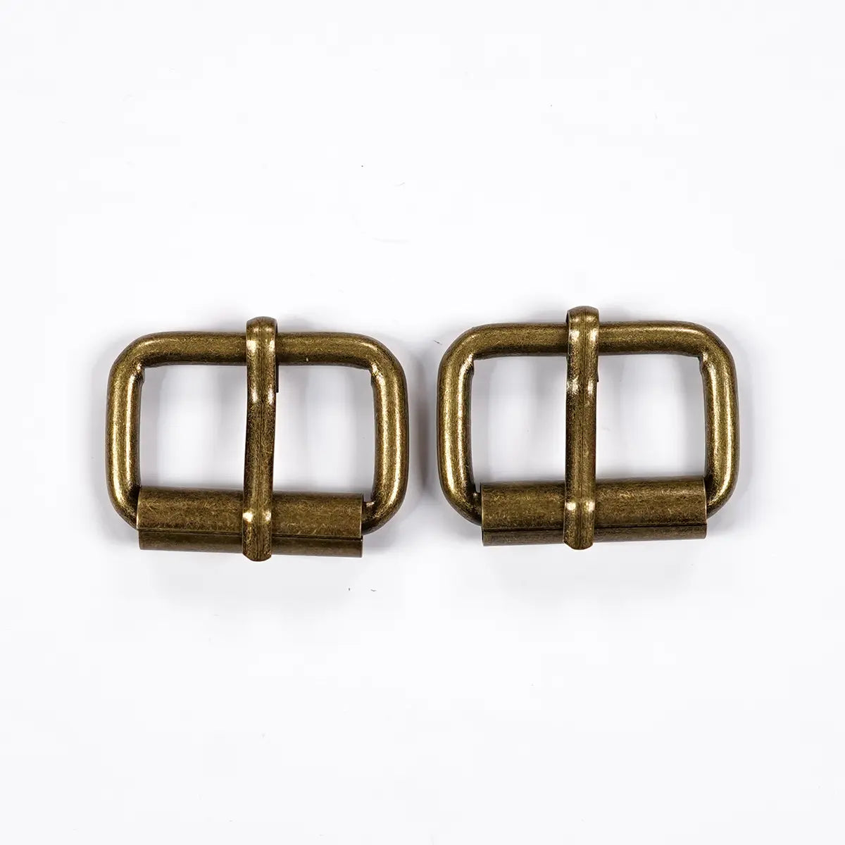Antique Brass 1 Inch Roller Buckle. 2 Pack