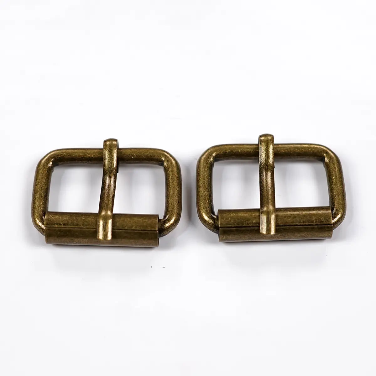 2 Pack of Antique Brass 1 Inch Roller Buckles.