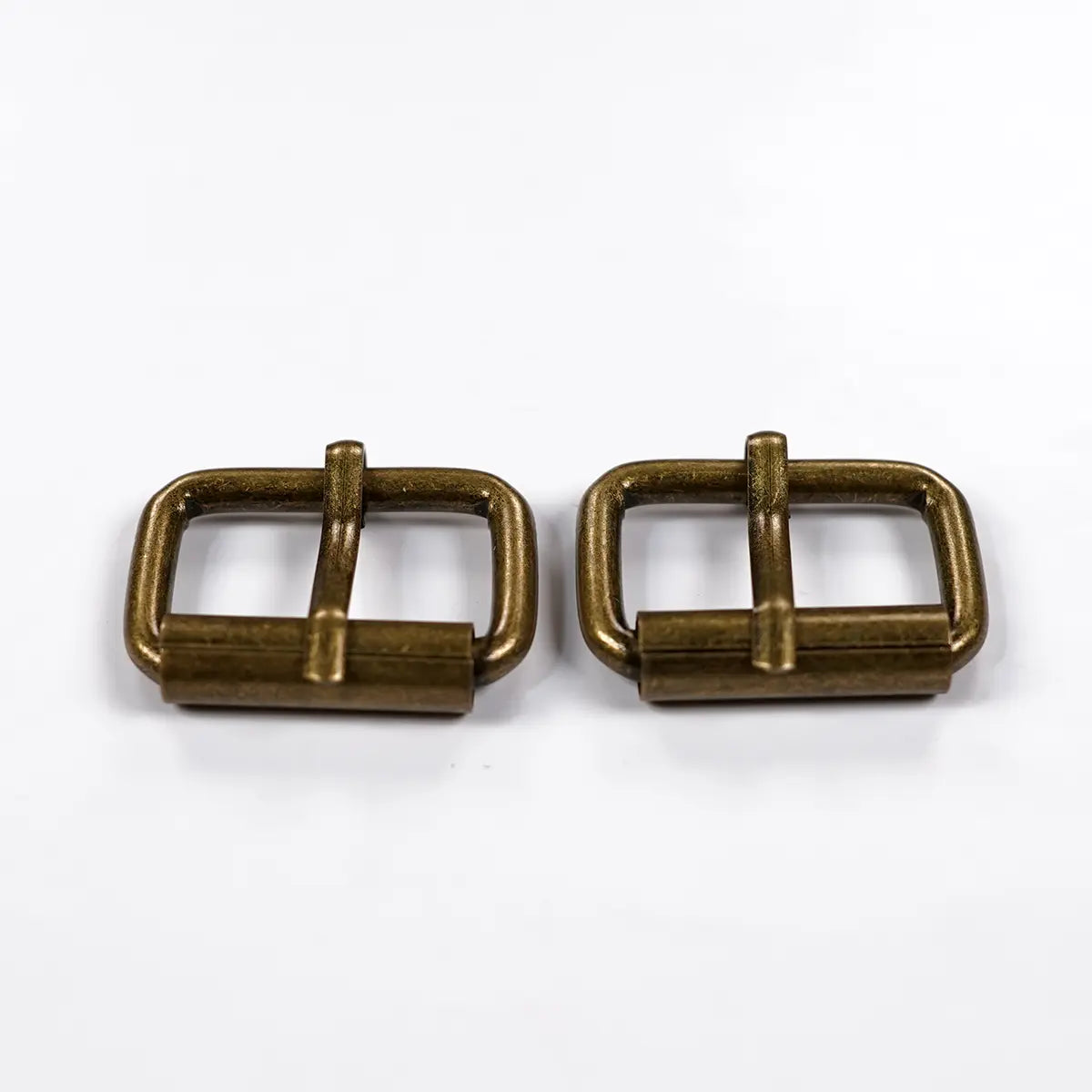 2 Pack of Antique Brass 1 Inch Roller Buckles.