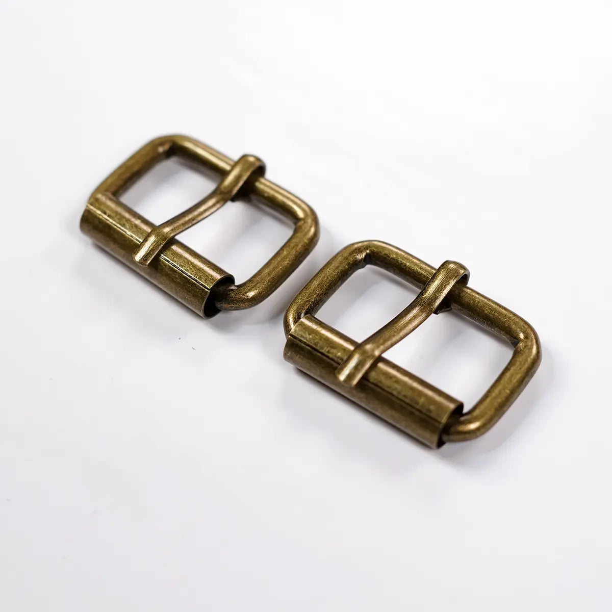 1 Inch Roller Buckle Antique Brass 2 Pack.