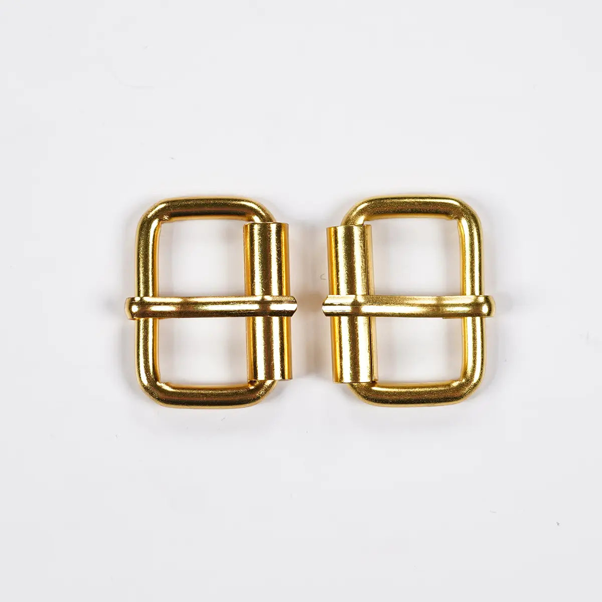 Gold 1 Inch Roller Buckle, 2 Pack.