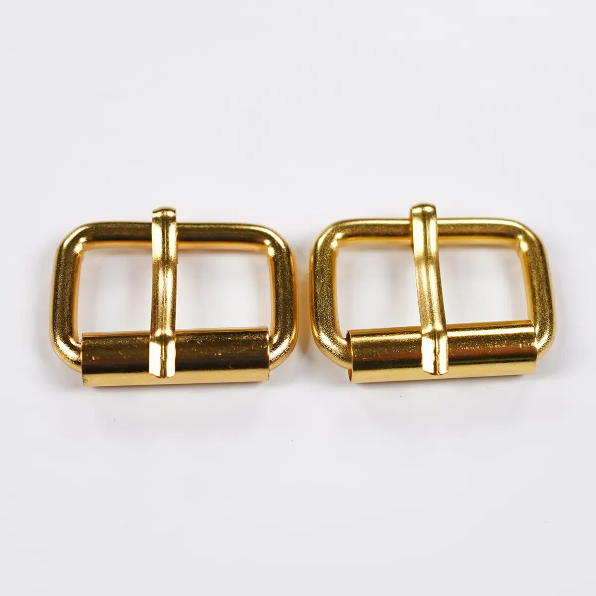 2 Pack of 1 Inch Roller Buckle Gold.
