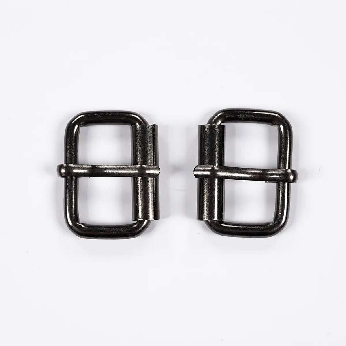 Gunmetal 1 Inch Roller Buckle, 2 Pack.