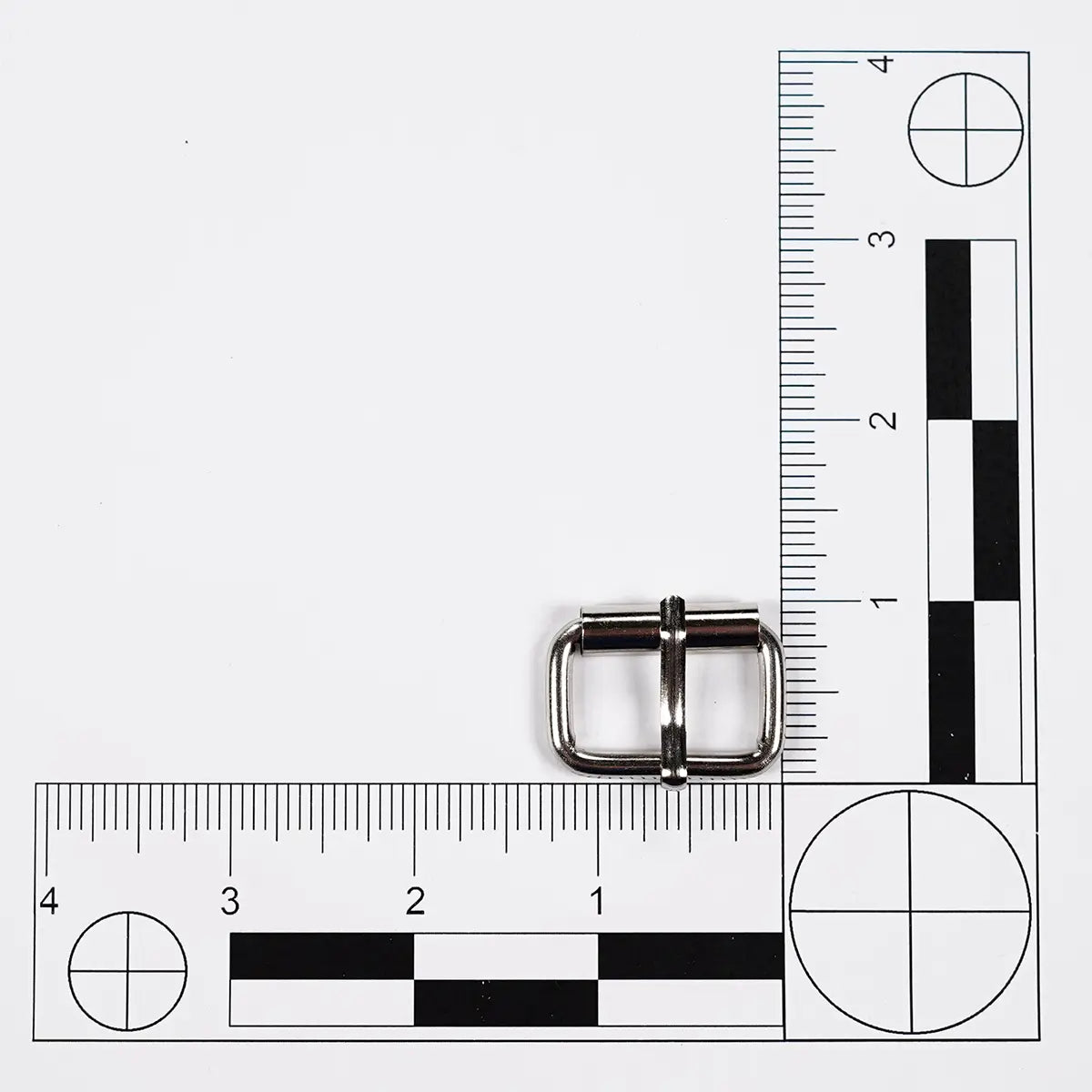 Nickel 1 Inch Roller Buckle.
