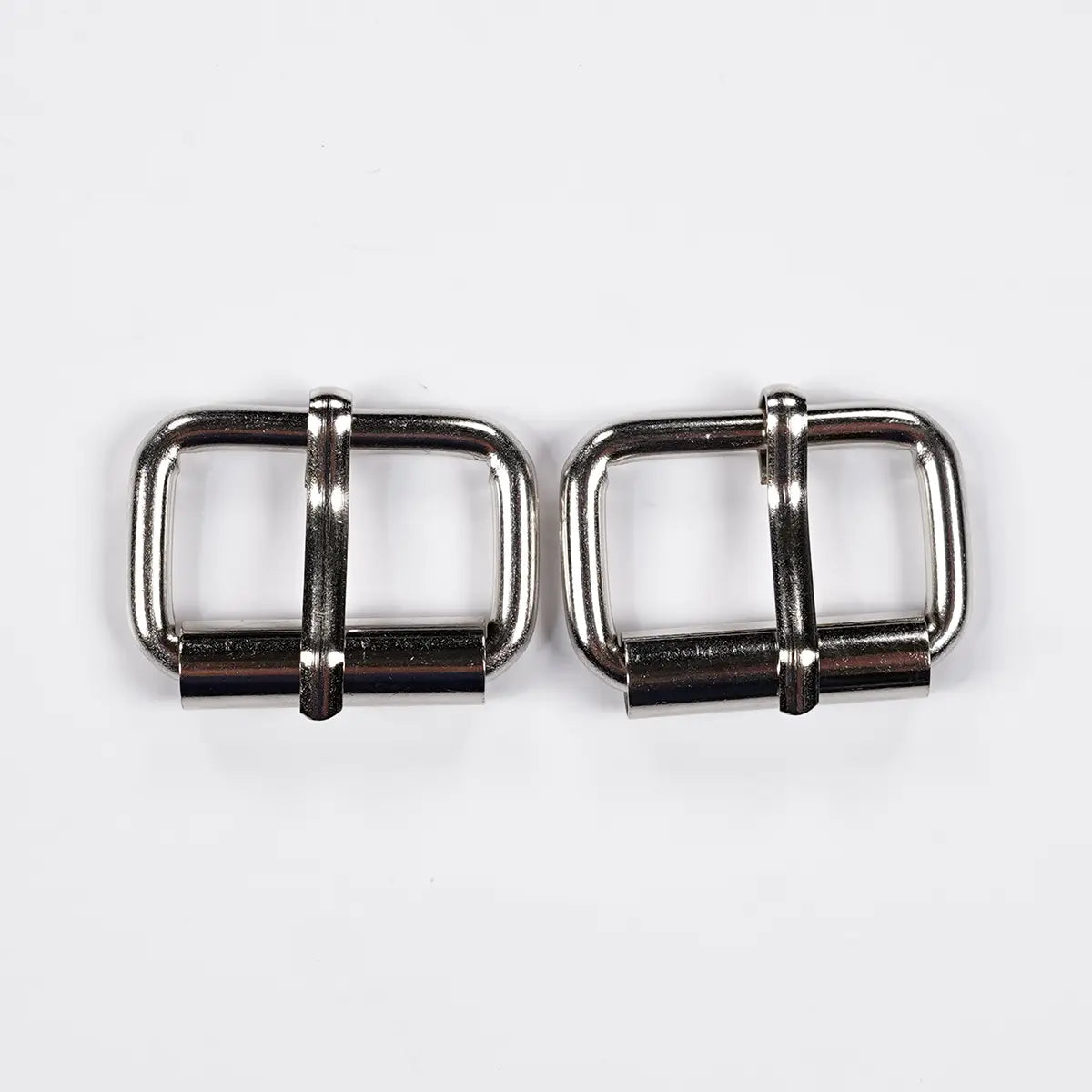 2 Pack of 1 Inch Roller Buckle Nickel.