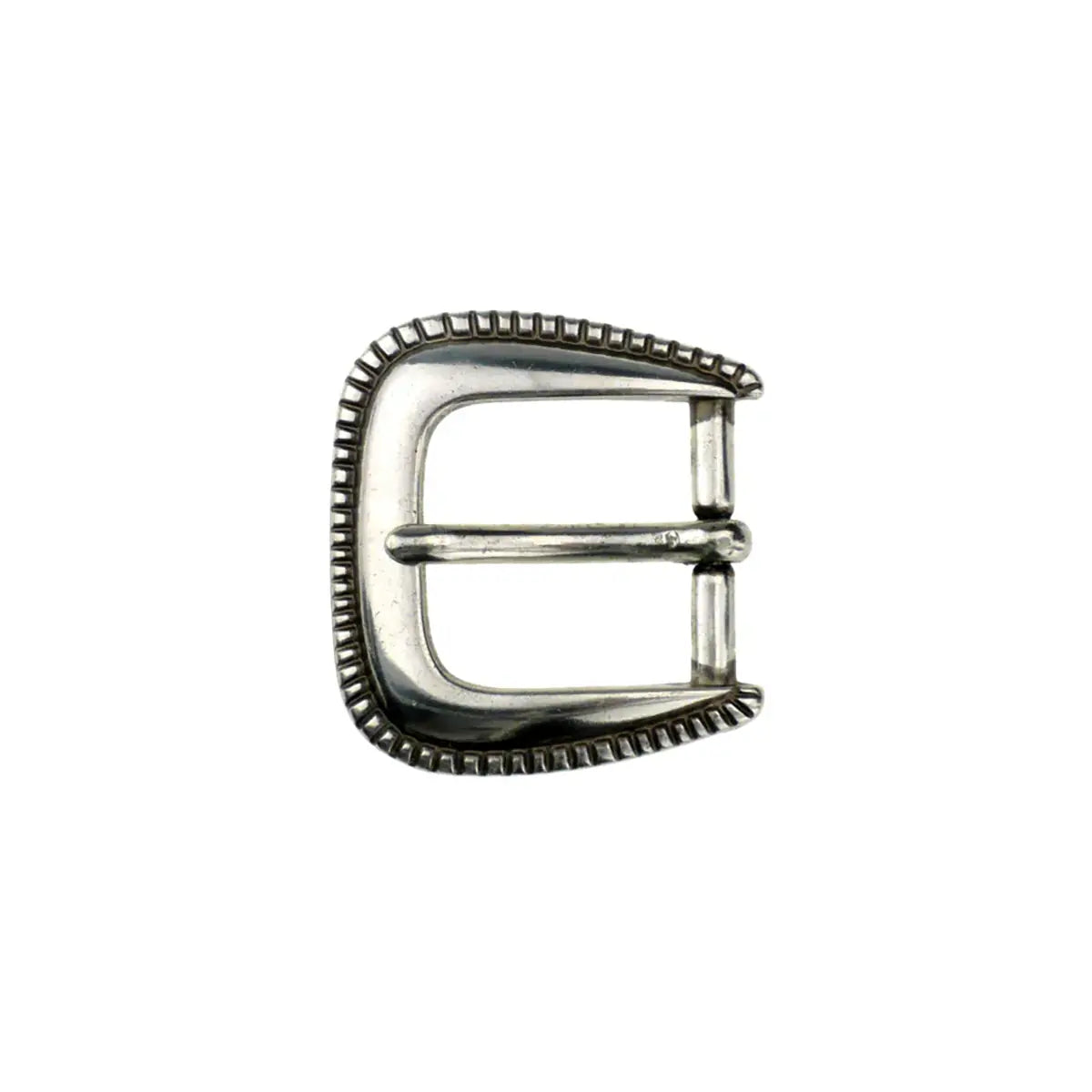 Antique Silver Rope Edge Buckle 1 Inch.