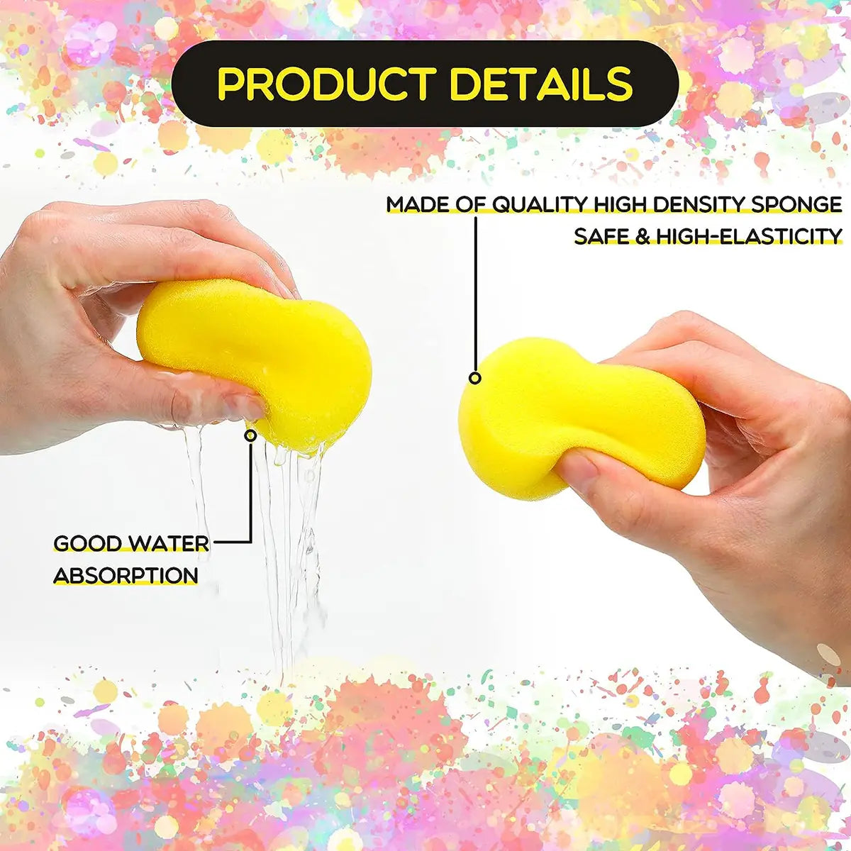 3 Inch Round Sponges for Leather Finishing - 6 Pack.