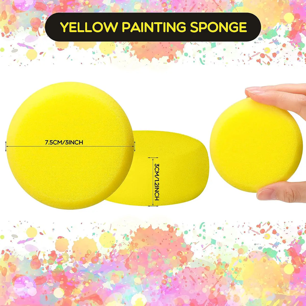 3 Inch Round Sponges for Leather Finishing - 6 Pack.