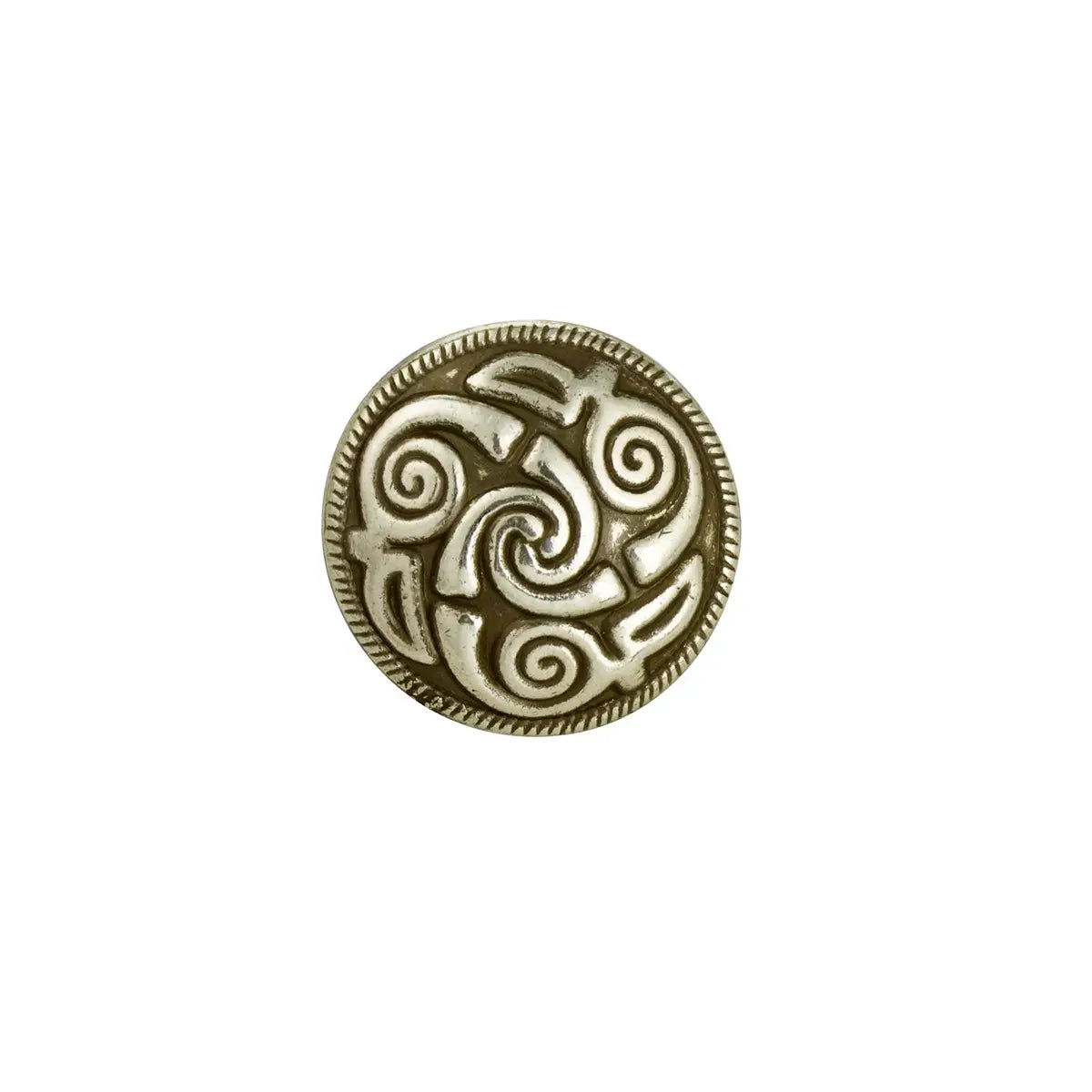Celtic Spiral Screw Back Concho, 25mm.