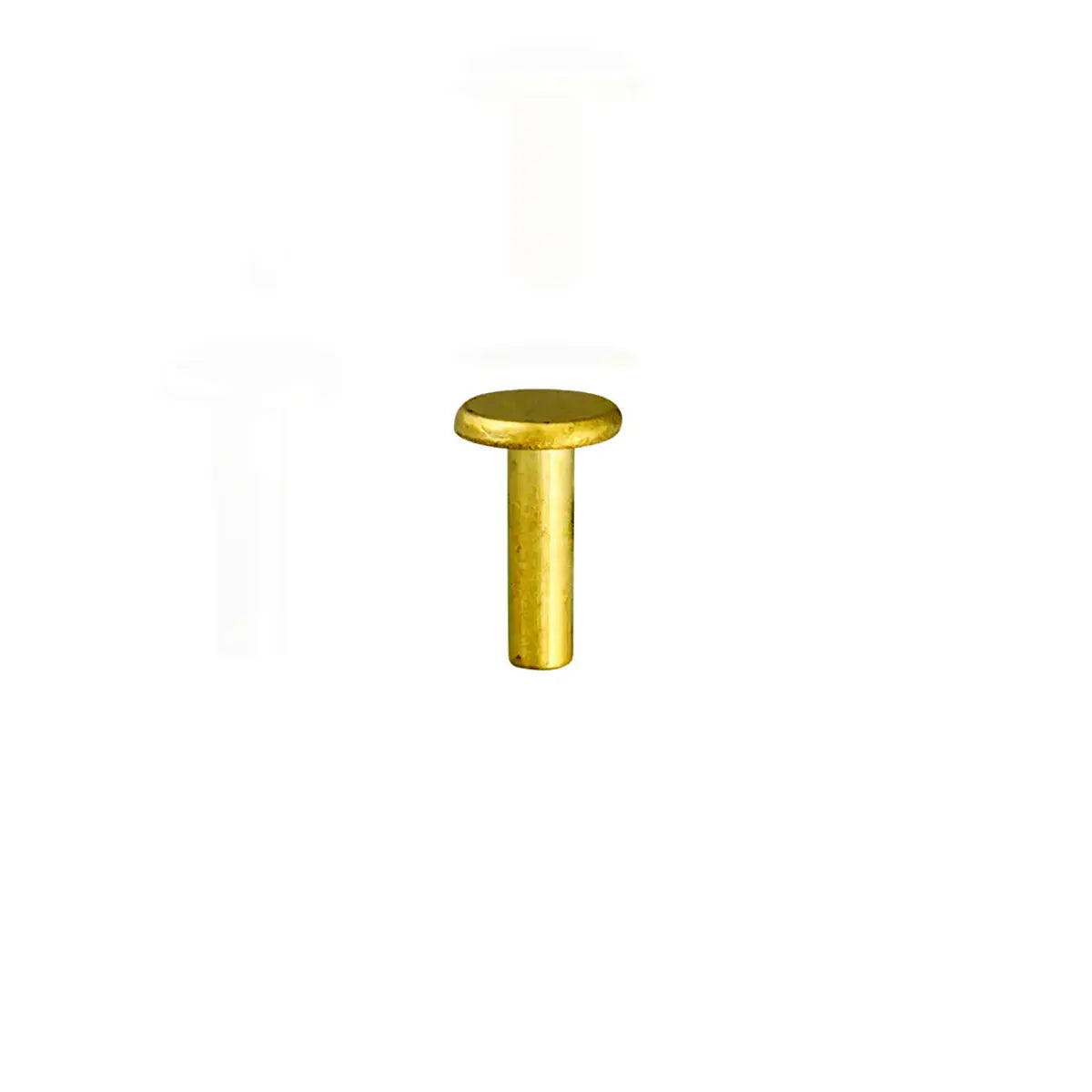 Brass Plated Semi Tubular Rivets 100 Pack, 11mm.