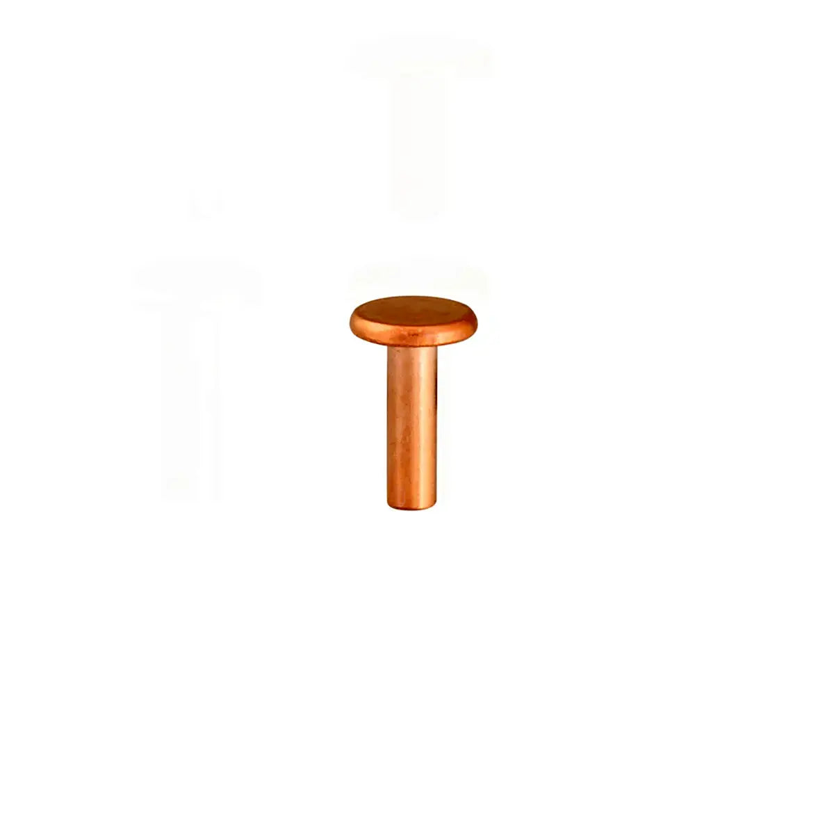 Copper Plated Semi Tubular Rivets 100 Pack, 11mm.